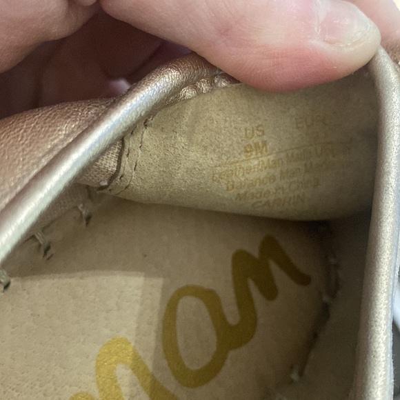 Sam EDELMAN Carrin Metallic Platform Slip On Espadrille Sz 9 Rose Gold - Picture 3 of 5